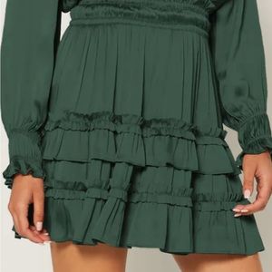 Current air dark green skirt, size M